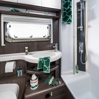 Fendt Caravan Wohnwagen kaufen Diamant 06misc 03 Waschraum mit Dusche und Toilette