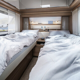 Fendt Caravan Wohnwagen kaufen Tendenza 04Schlafen flat02 getrennte Betten